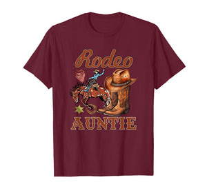 Rodeo Auntie Cowboy Cowgirl Birthday Matching Family T-Shirt