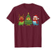 Retro Christmas Lovebird Parrot Santa Reindeer T-Shirt
