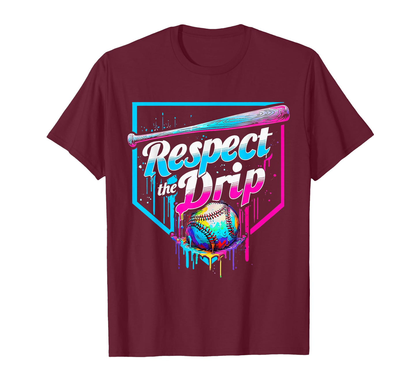 Baseball Drip Respect The Drip Player Ice Cream Sprinkles T-Shirt