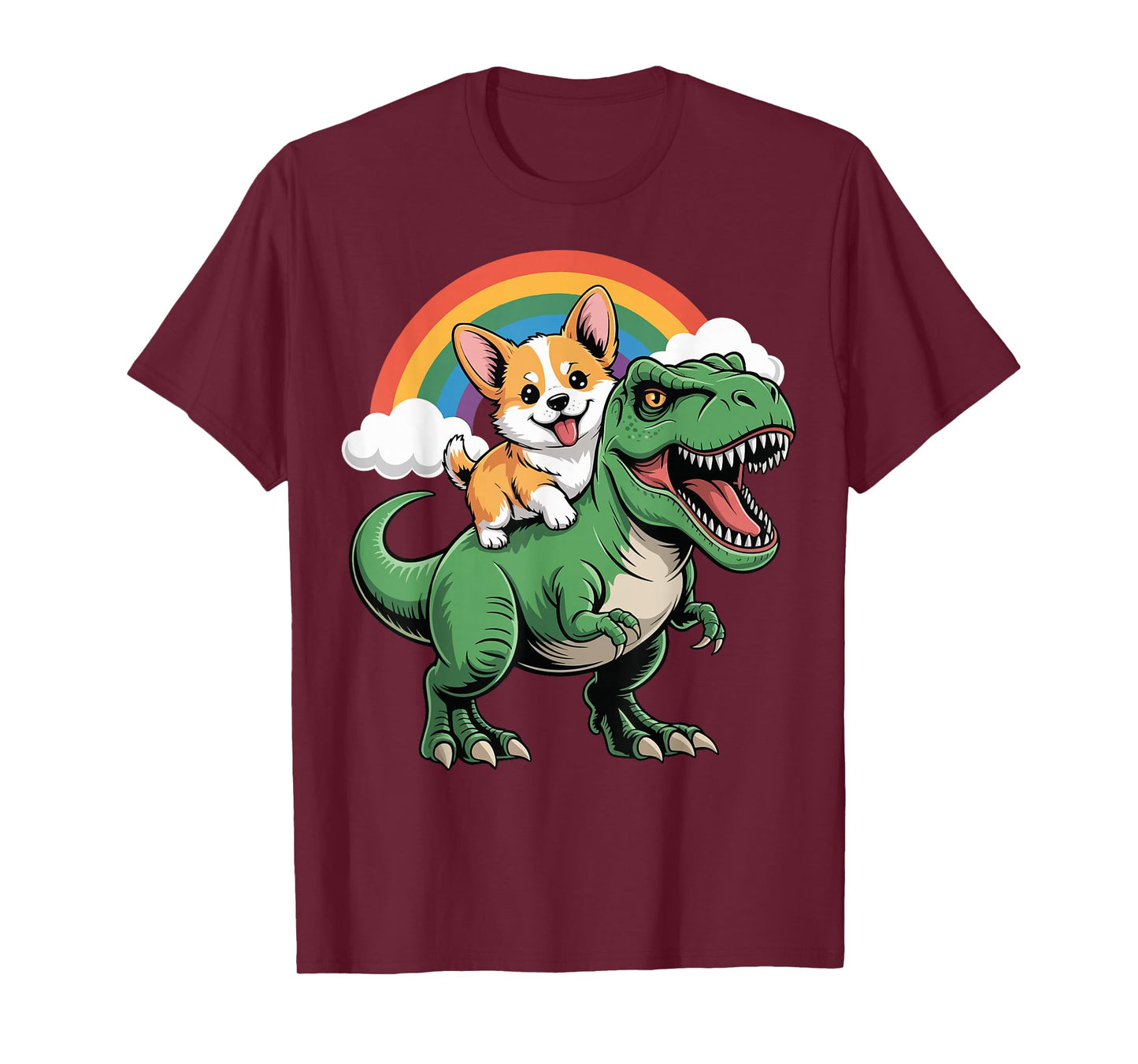Corgi Riding T-Rex T-Shirt