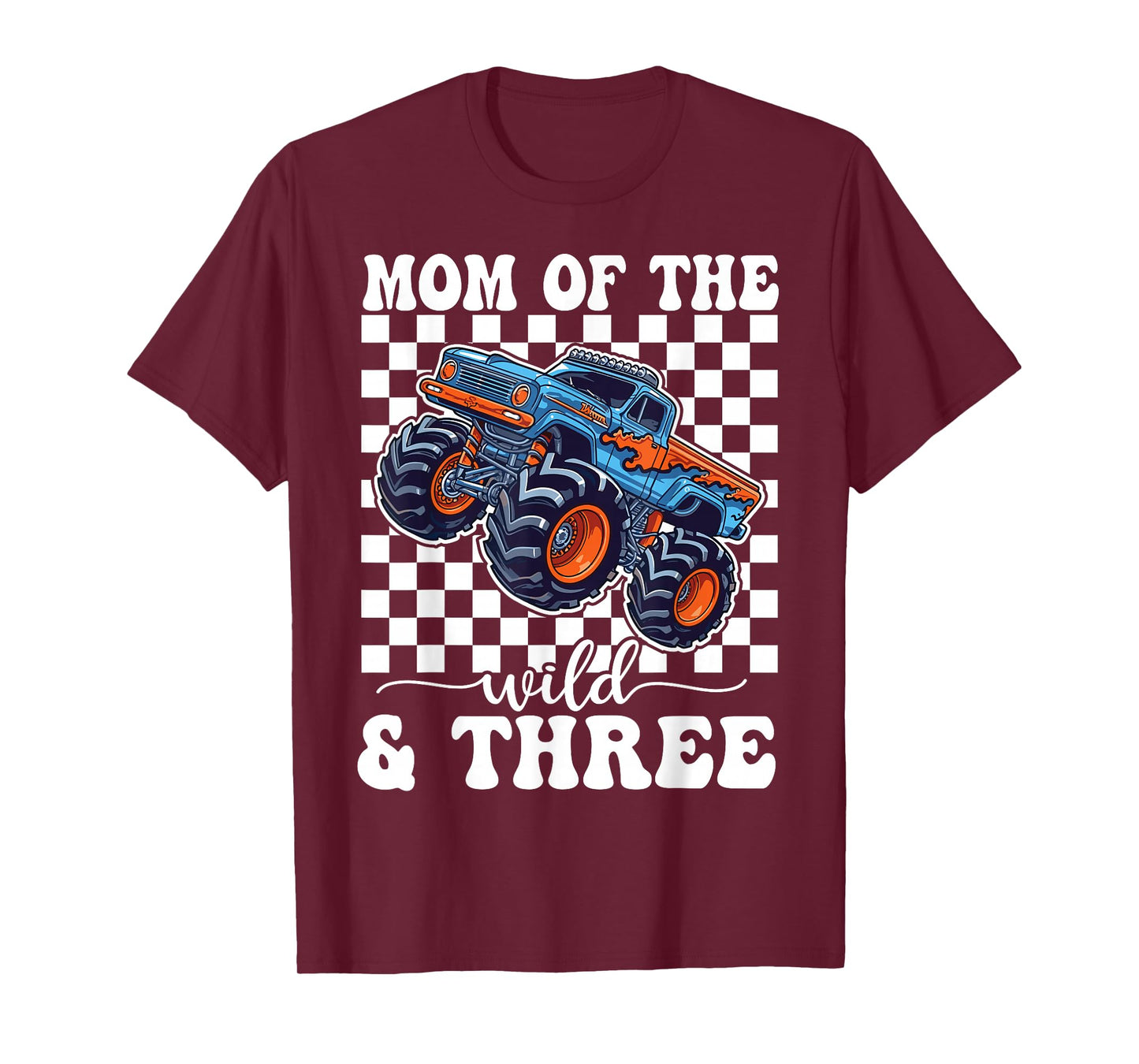 3rd Birthday Monster Truck Young Wild and Three 3 Year Old T-Shirt