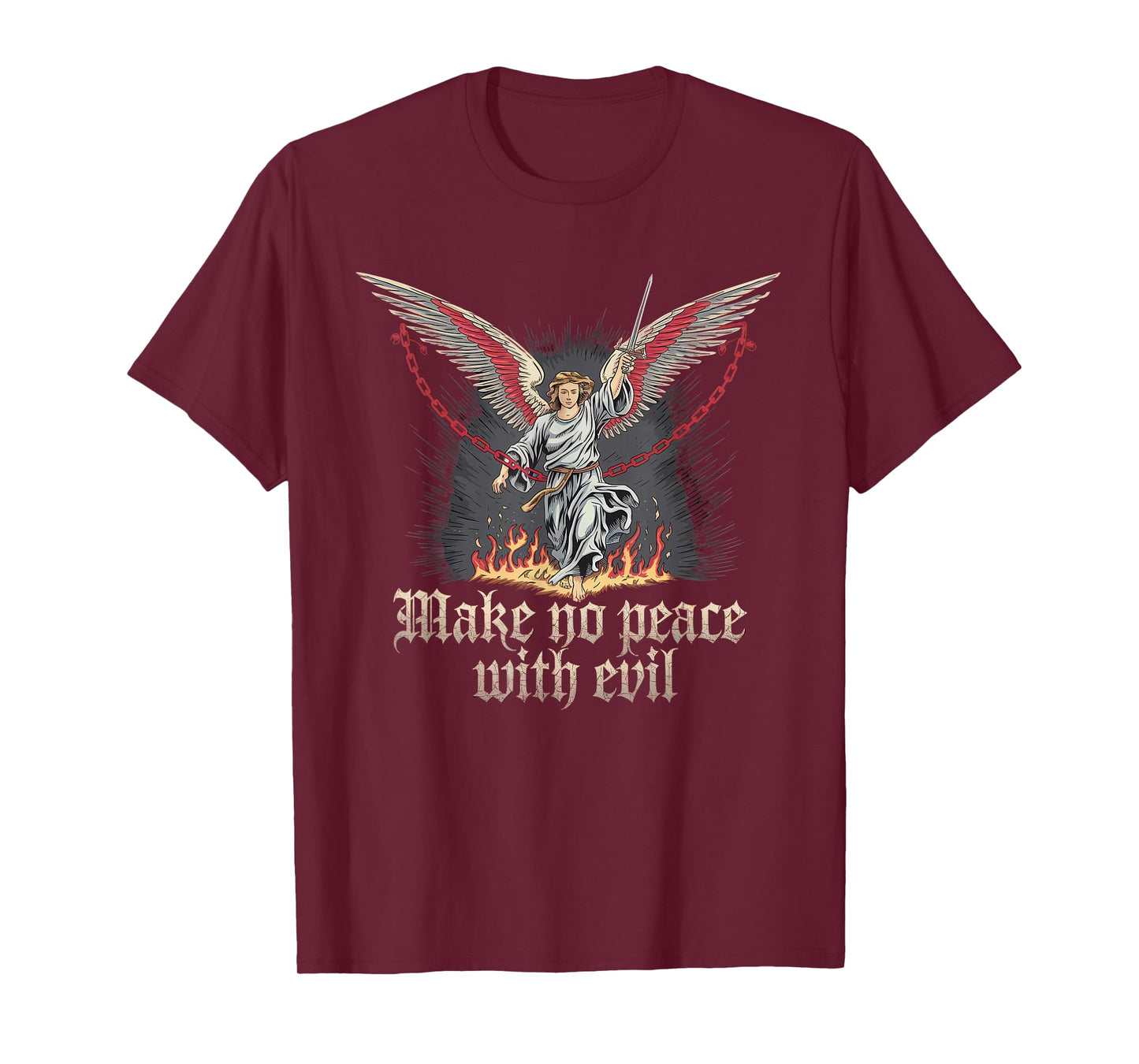 Make No Peace with Evil Tshirt Archangel Michael Jesus God T-Shirt