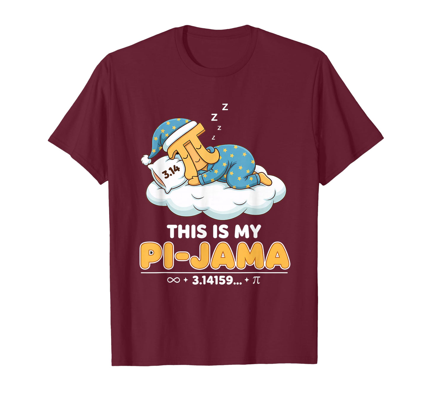 Pi Pajama Math Sleeping Shirt School This is My Pi-Jama T-Shirt