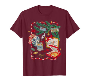 Funny Battle Plan Christmas Home Kids Hand Dawn Alone Xmas T-Shirt