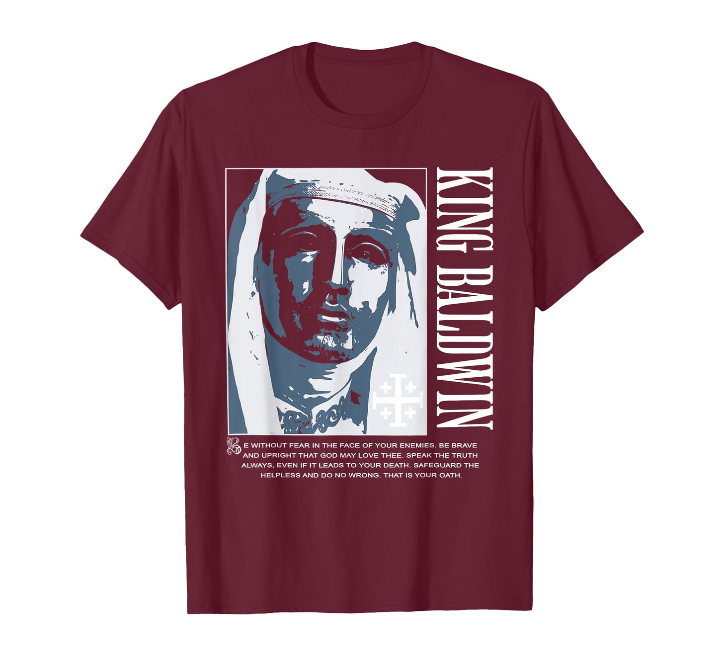 Sliver Mask King Baldwin IV Meme The Leper King Warrior T-Shirt
