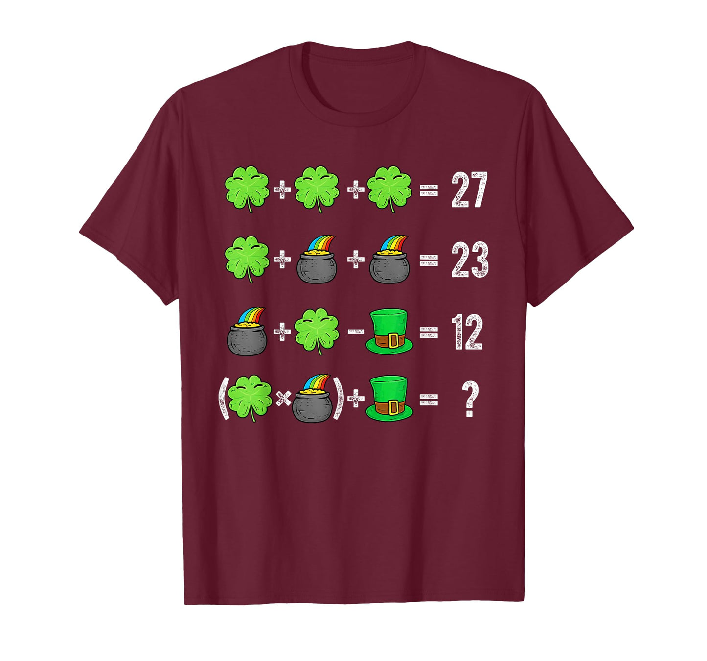 Funny Six Seven 67 Meme St Patricks Day Math Equation PEMDAS T-Shirt