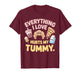 Funny Everything I Love Hurts My Tummy Cute Kawaii Food T-Shirt