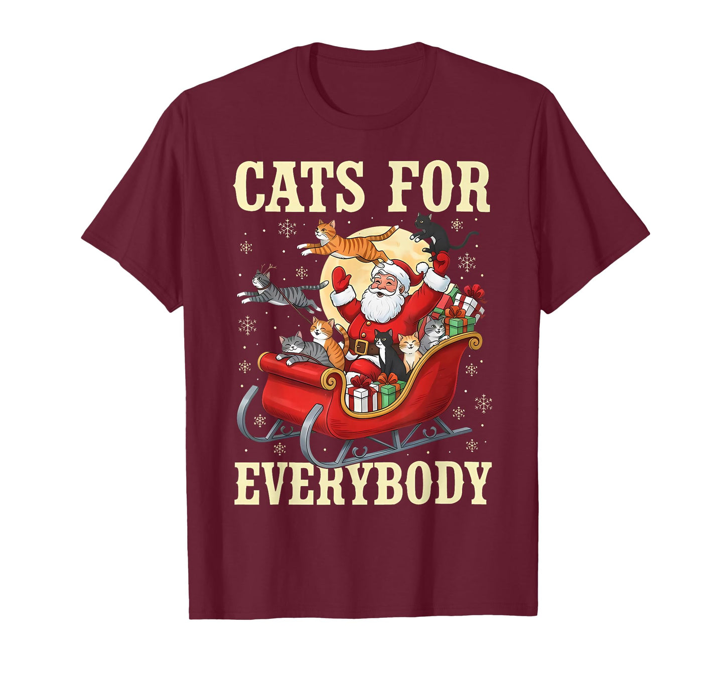 Christmas Cats for Everybody Santa Lover Holiday T-Shirt