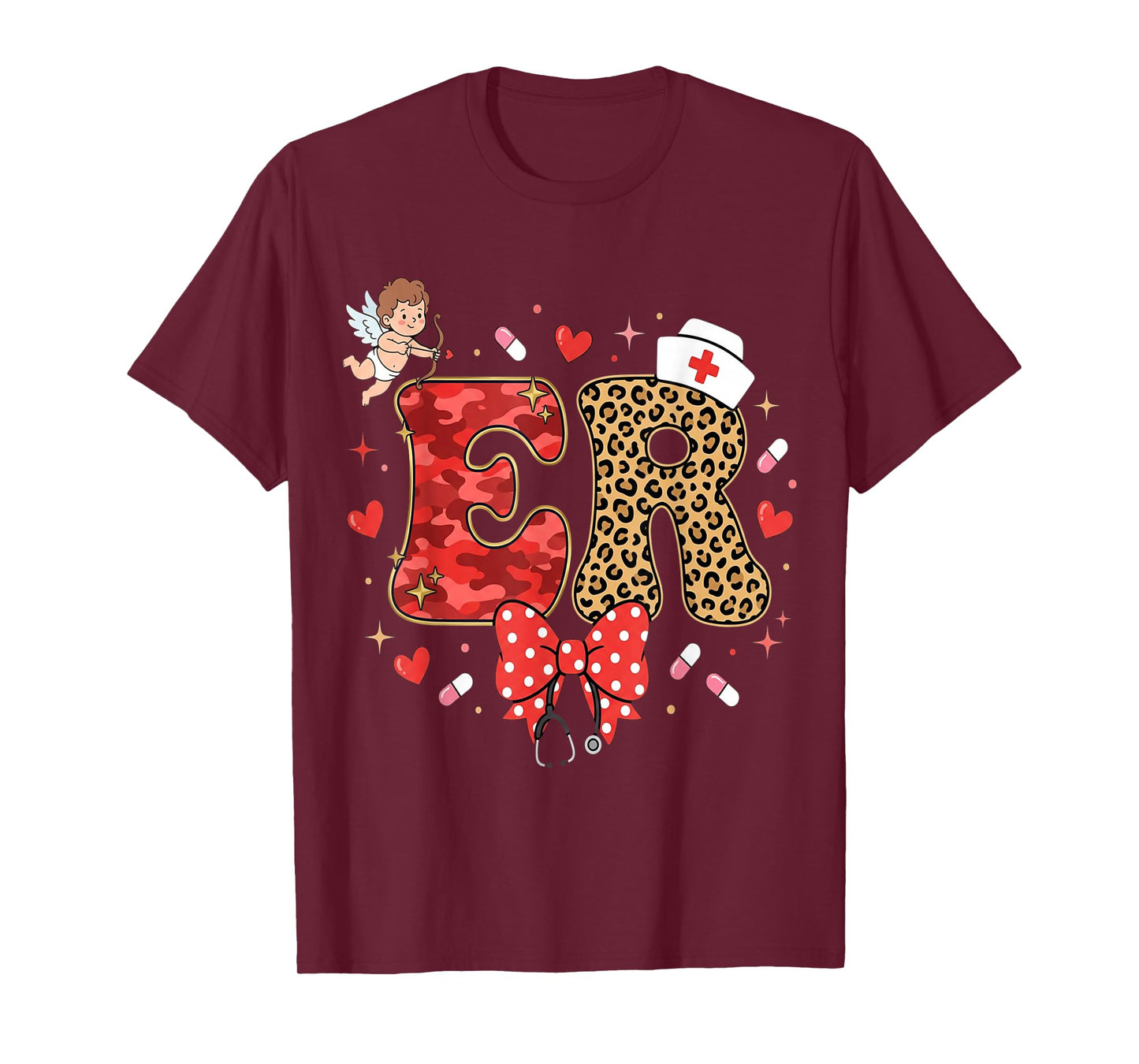 Cute Emergency Department Valentine ER Valentines Nurse T-Shirt