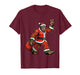 Santa Bigfoot Carrying Christmas Tree Lights T-Shirt