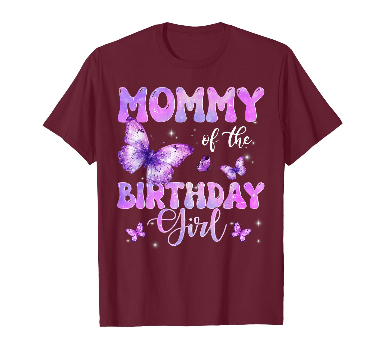 Mommy of The Birthday Girl Butterfly Family Matching T-Shirt