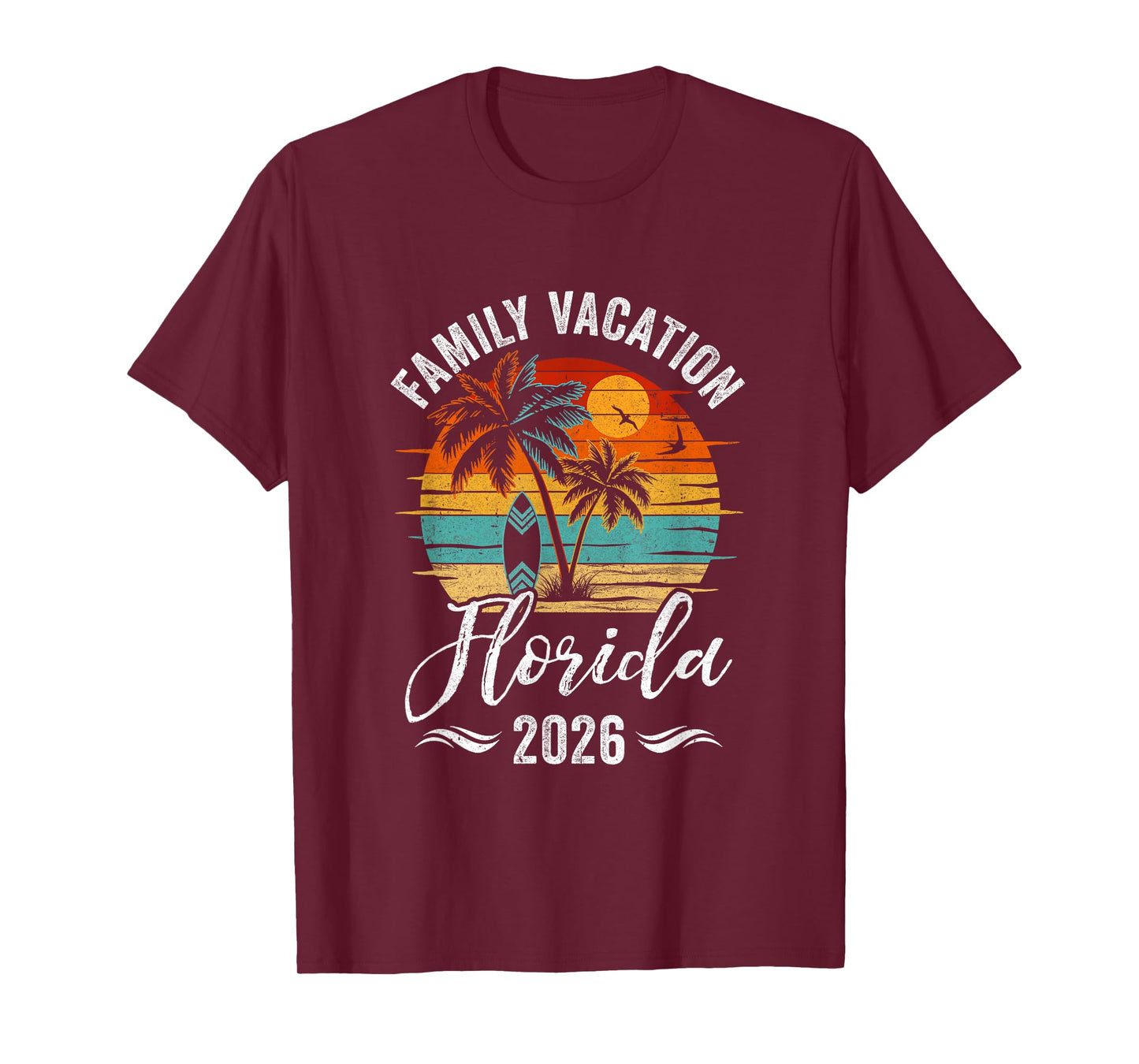 Family Vacation 2026 Vintage Florida Summer Matching Trip T-Shirt