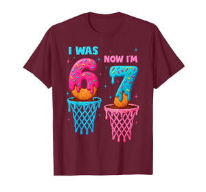 7 Year Old Birthday I was 6 Now I'm 7 67 Meme Funny for Kids T-Shirt