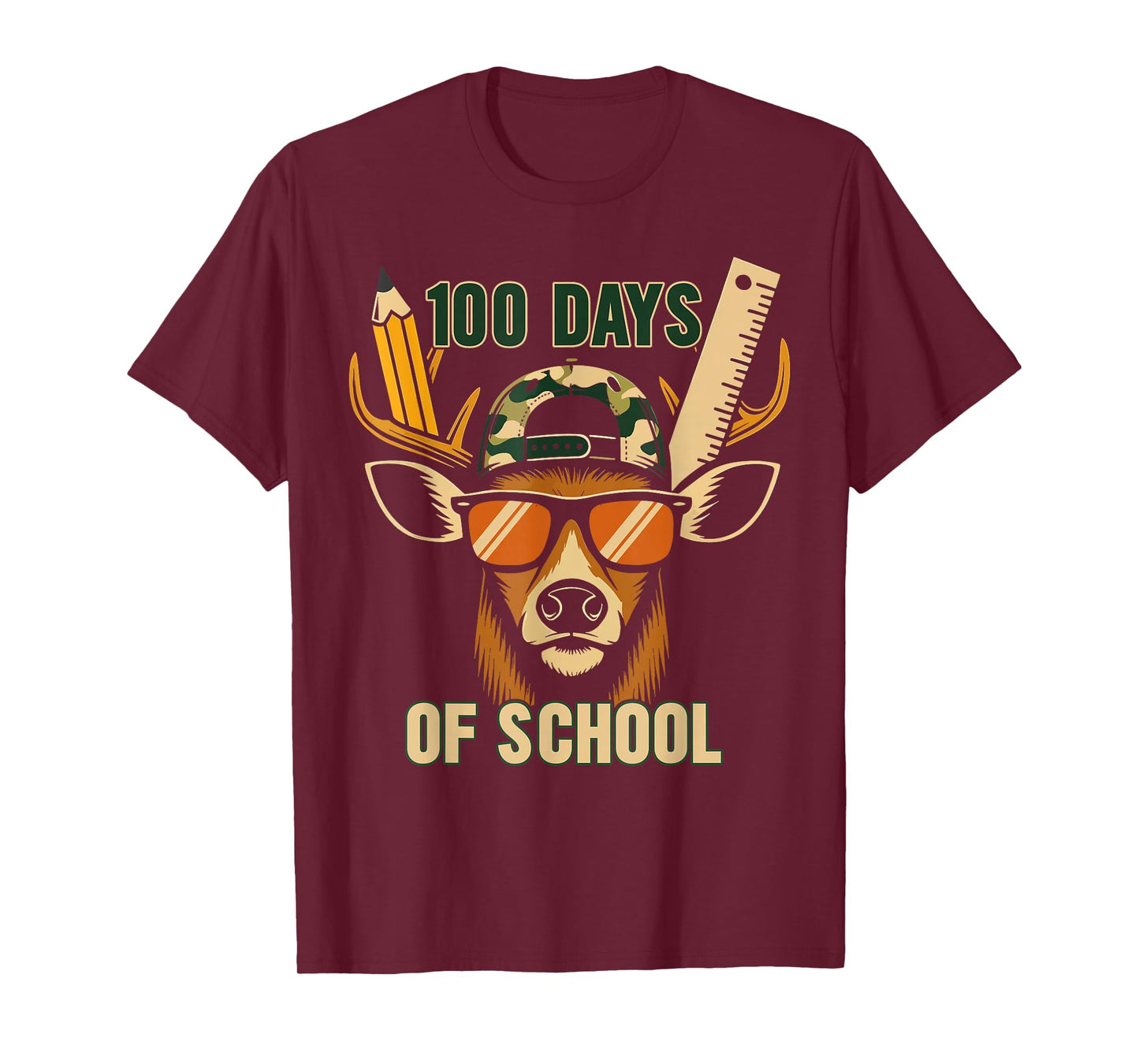 Oh Deer 100 Days of School are Here Deer Hunting 100th Day T-Shirt