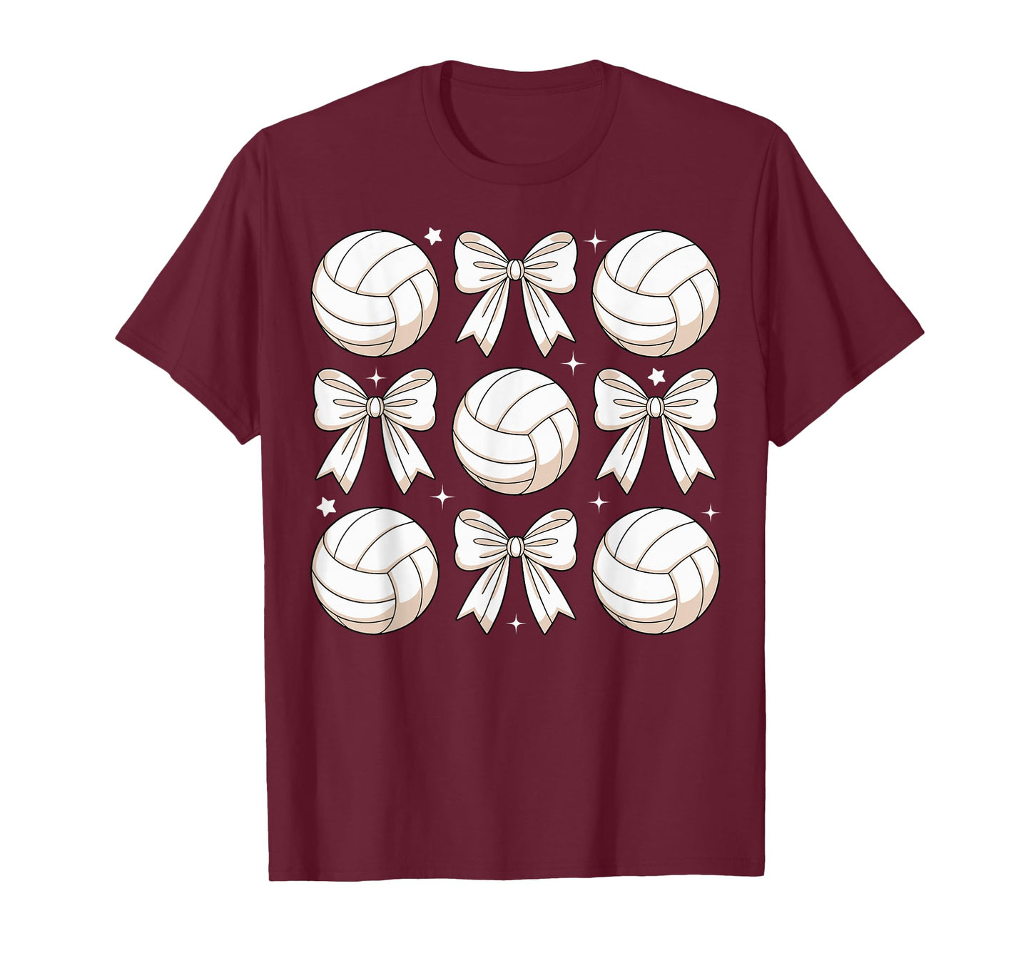 Volleyball Coquette Bow Volleyball Girl Mom Mama Sister T-Shirt