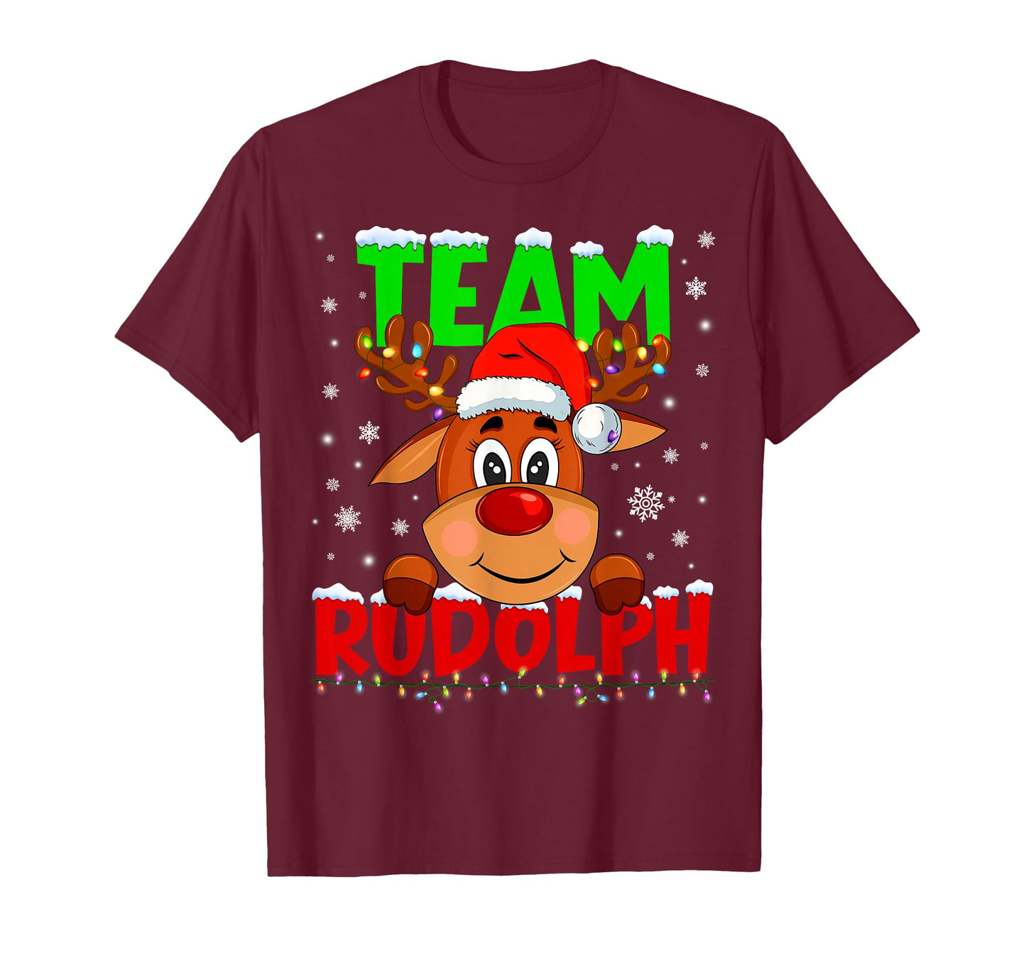 Team Rudolph Rednose Pjs Christmas Xmas Men Women Kid T-Shirt