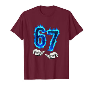 6 7 Meme Six Seven 67 Hands Meme Funny Men Girls Boys Kids T-Shirt