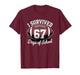 I Survived 67 Days of School Funny Football T-Shirt
