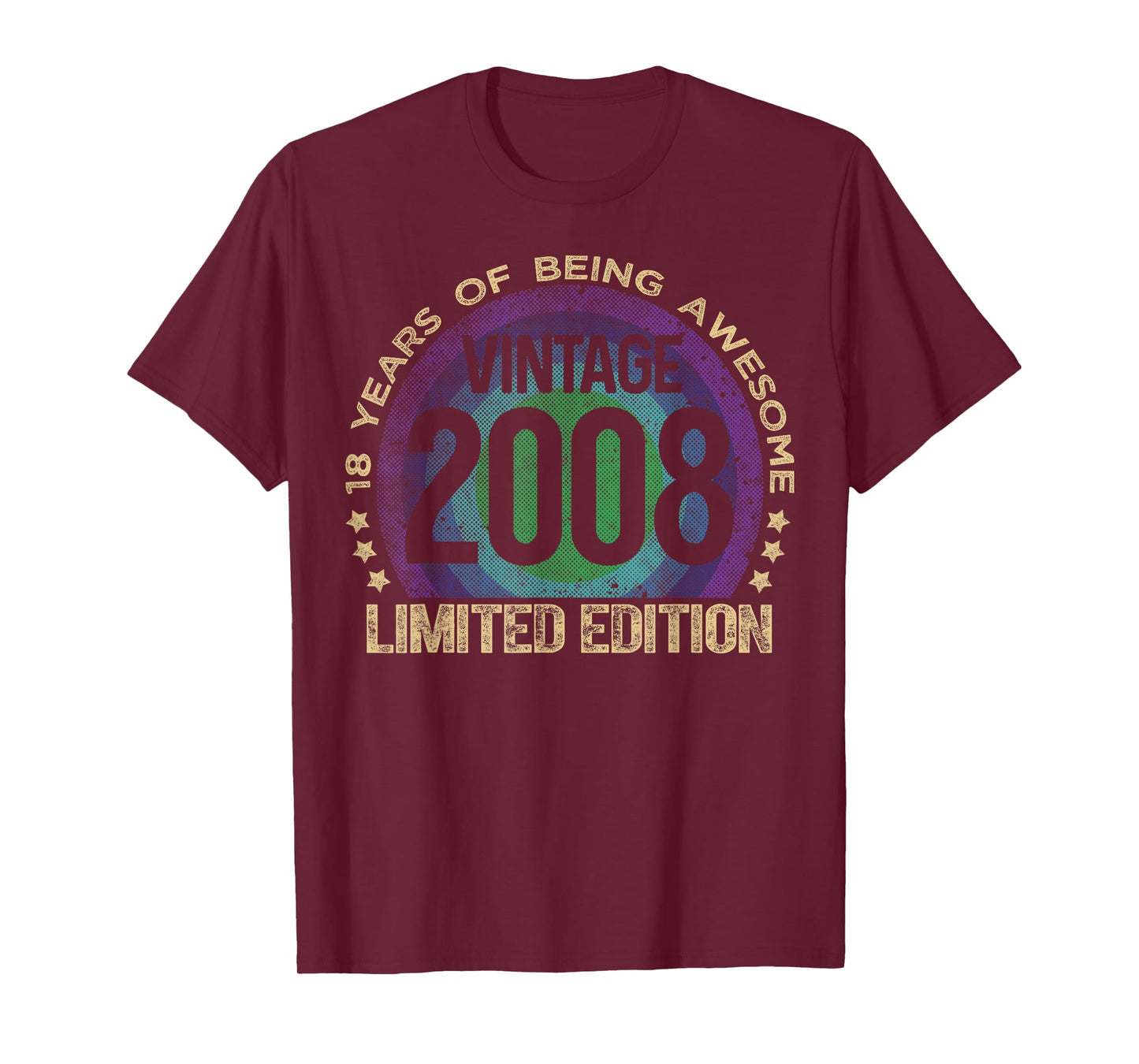 18 Year Old Gifts Vintage 2008 Limited Edition 18th Birthday T-Shirt