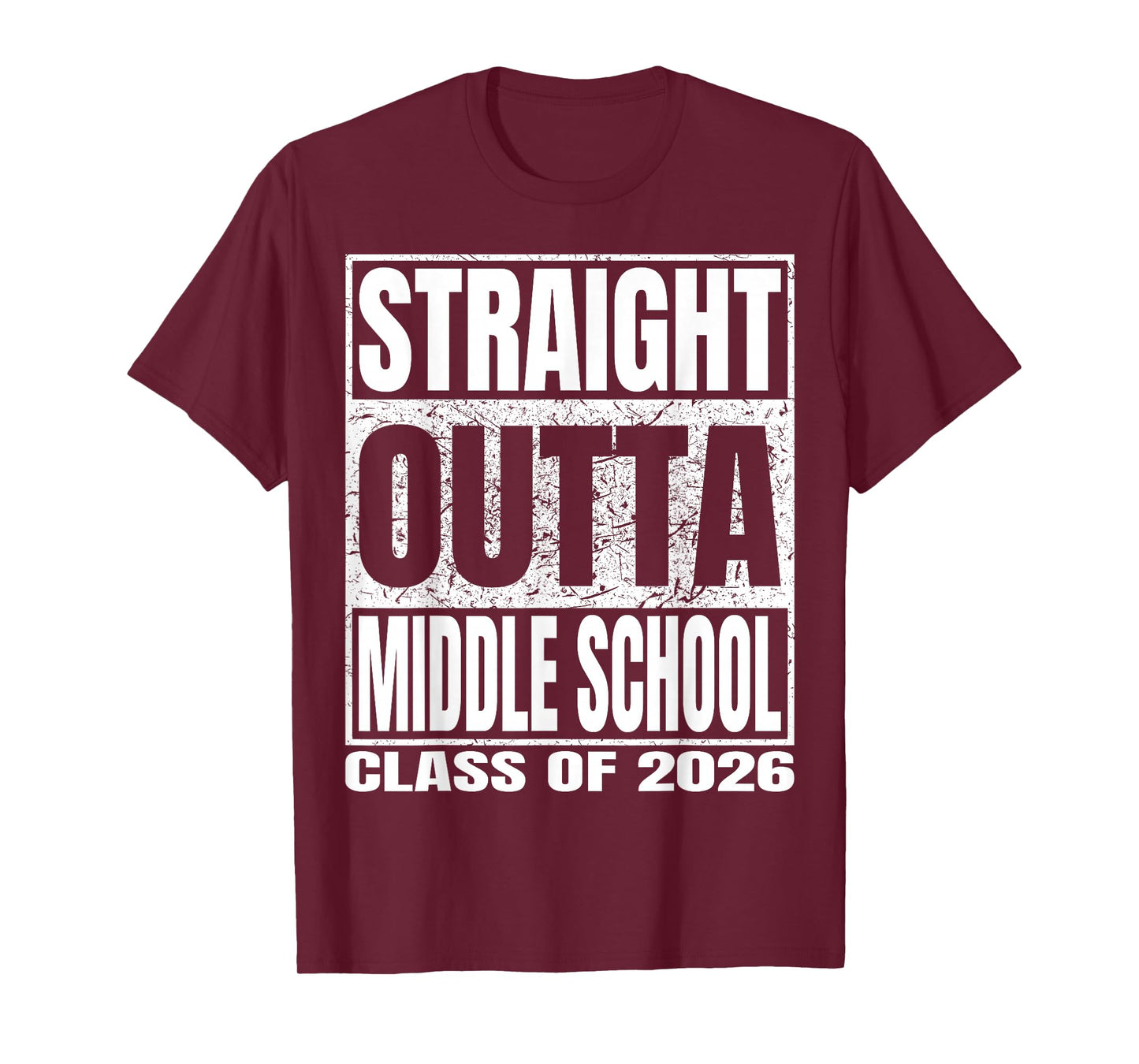 Straight Outta Middle School Funny 2026 Middle Graduation T-Shirt