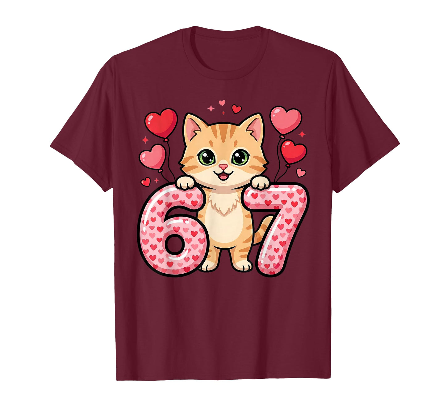 Cute Kitty 67 Heart Cat Love T-Shirt