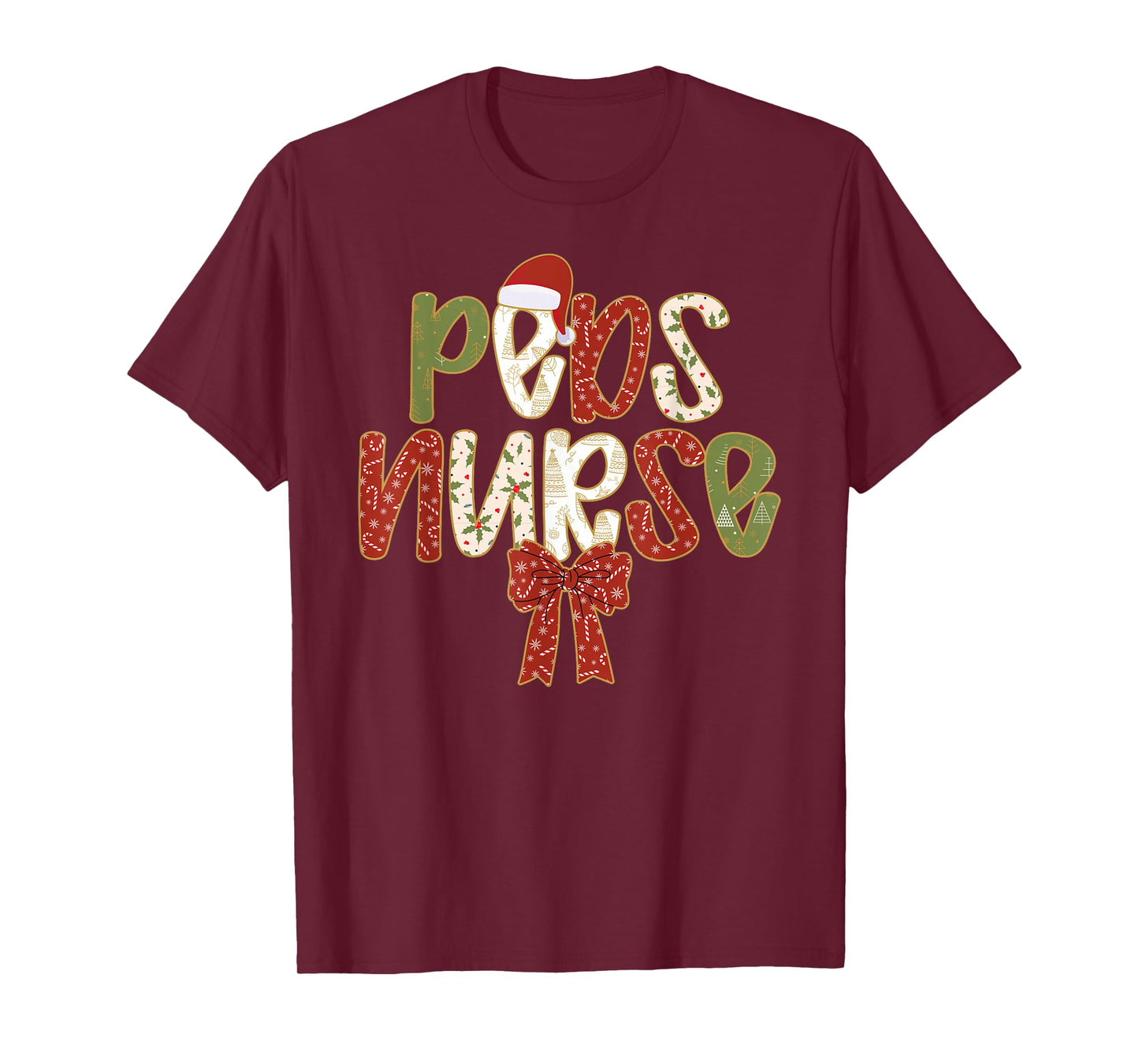Peds Nurse Christmas Pediatric Nurse Xmas Party Coquette T-Shirt