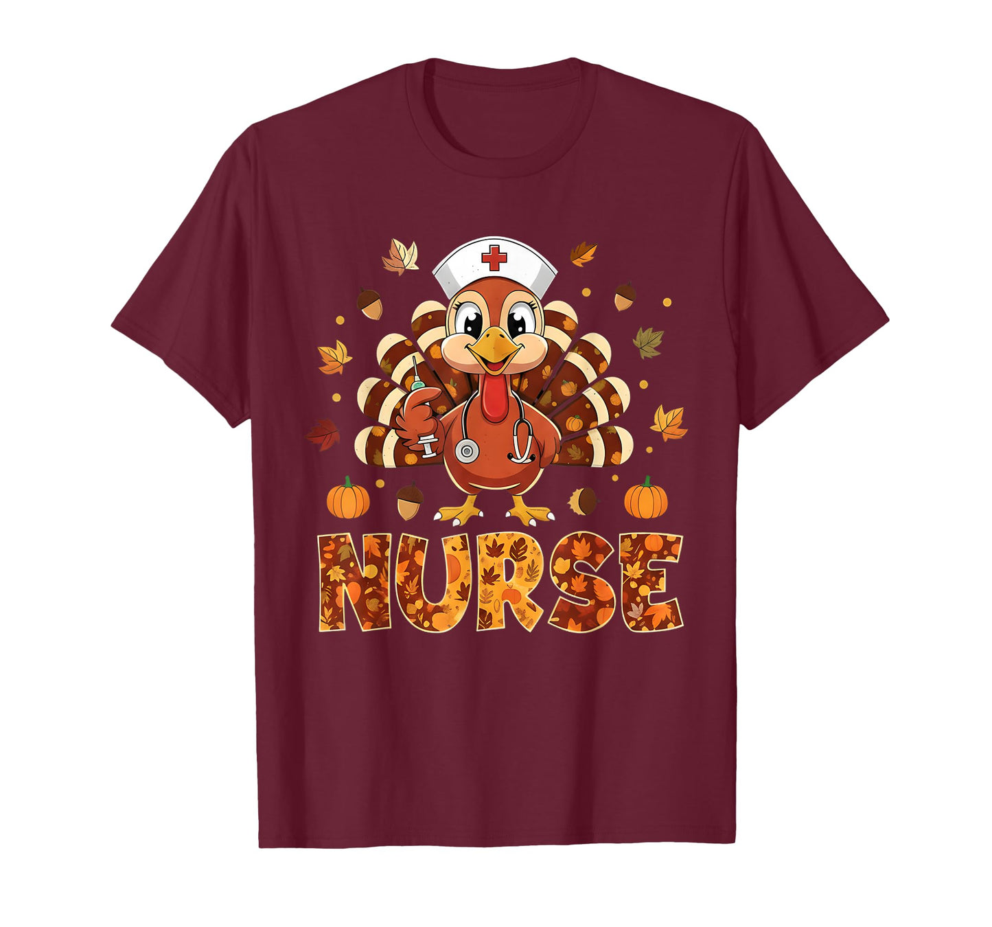 Thankful for My Patients Nurse Turkey Thanksgiving Women T-Shirt