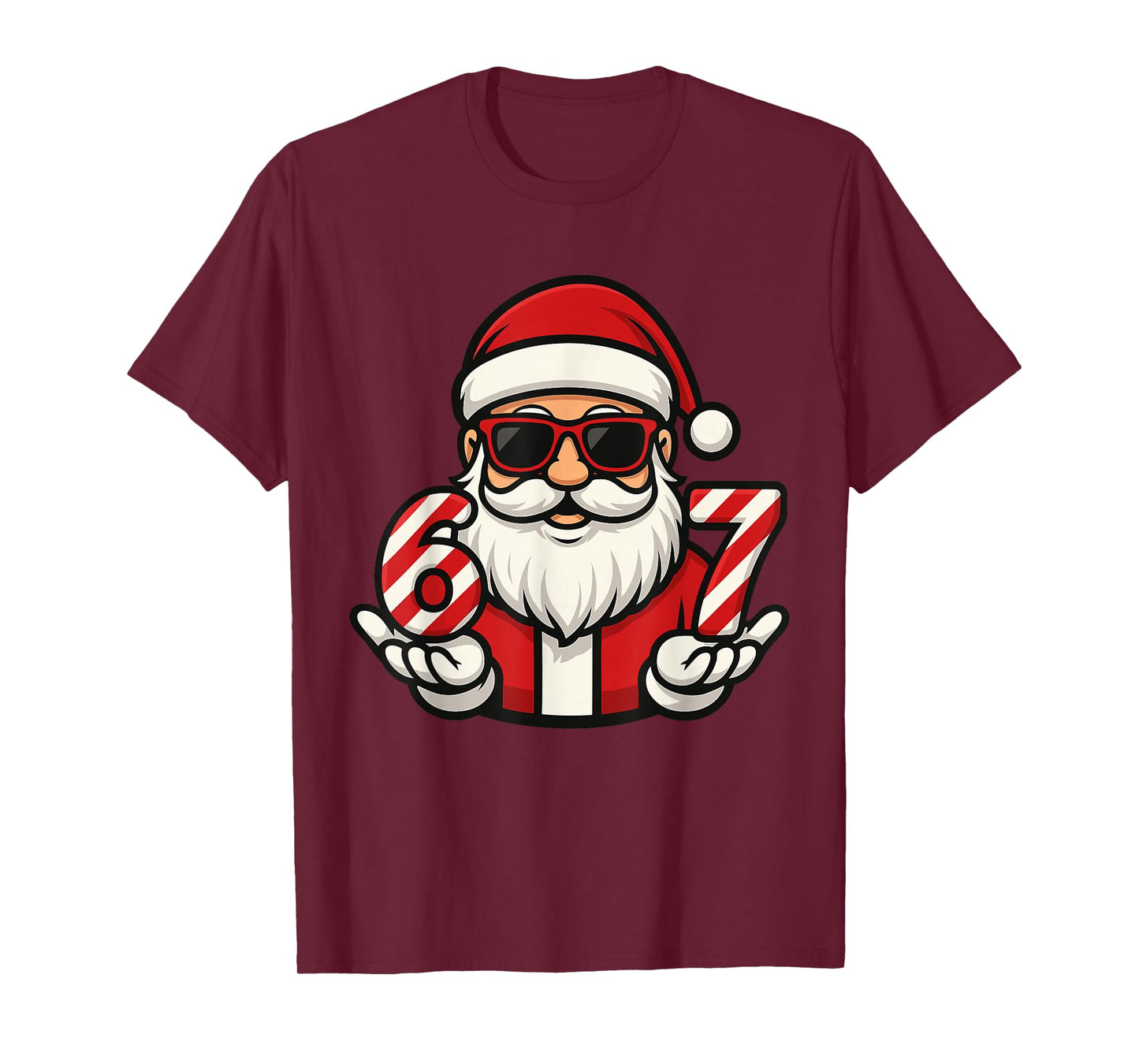 67 Christmas Meme Six Funny Santa T-Shirt