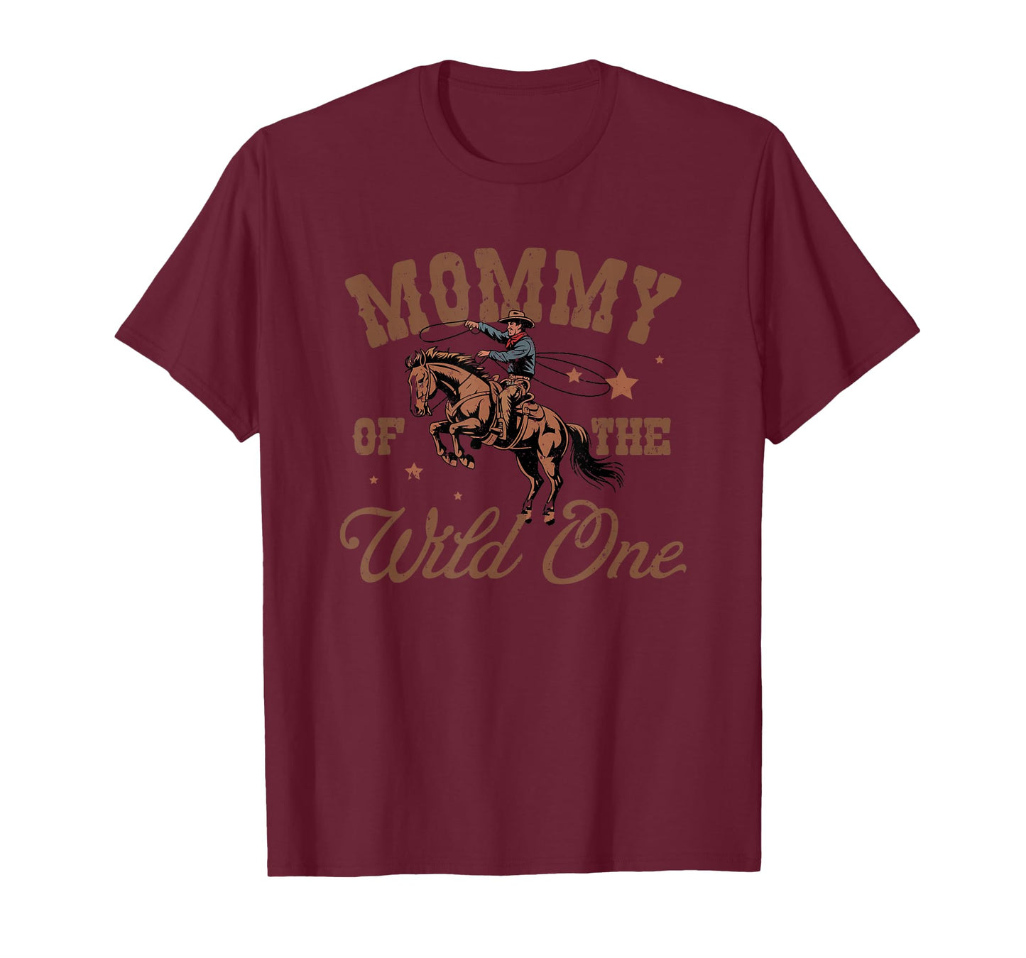 Mommy of The Wild One Cowboy Western Rodeo Party Matching T-Shirt