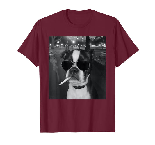 Funny Smoking Dog Meme Cigarette Gen Z Meme Dog Lover T-Shirt