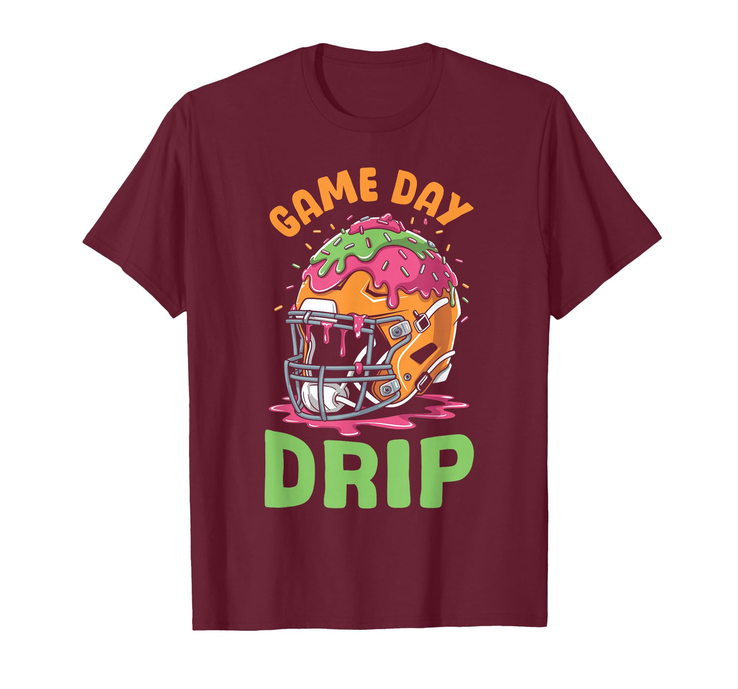 Game Day Drip Boys Football Ice Cream Drip T-Shirt