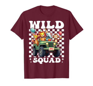 Wild Squad Zoo Born 2 be Wild Birthday Safari Jungle Animal T-Shirt