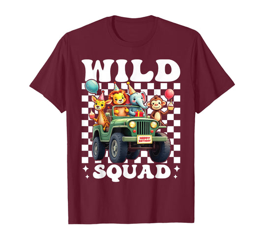 Wild Squad Zoo Born 2 be Wild Birthday Safari Jungle Animal T-Shirt