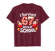 I Survived 67 Days of School Christmas Candy Cane Six Seven T-Shirt