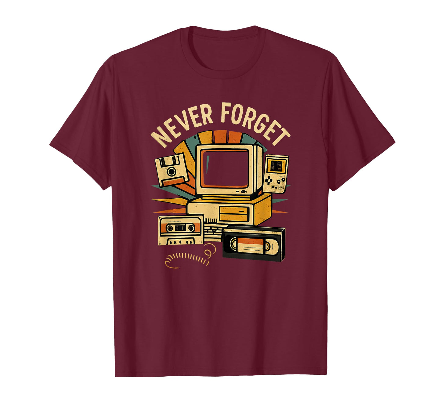 Never Forget Retro Tech Vintage 80s Nostalgia T-Shirt