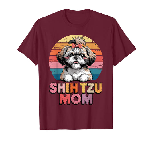 Retro Shih Tzu Mom T-Shirt