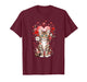 Bengal Cat Valentine Floral Heart for Cat Lovers T-Shirt
