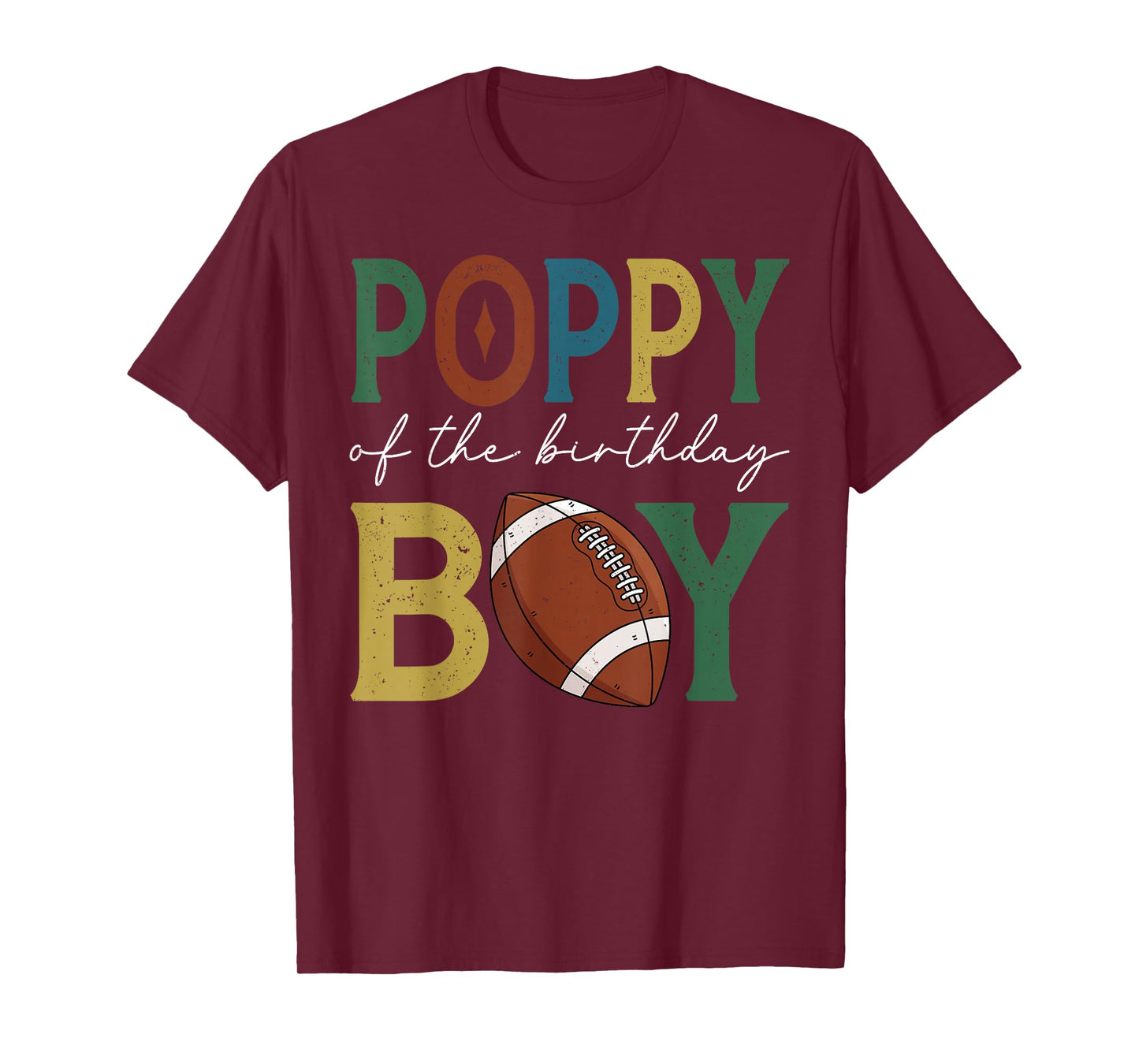 Football Poppy of The Birthday Boy Family Matching T-Shirt