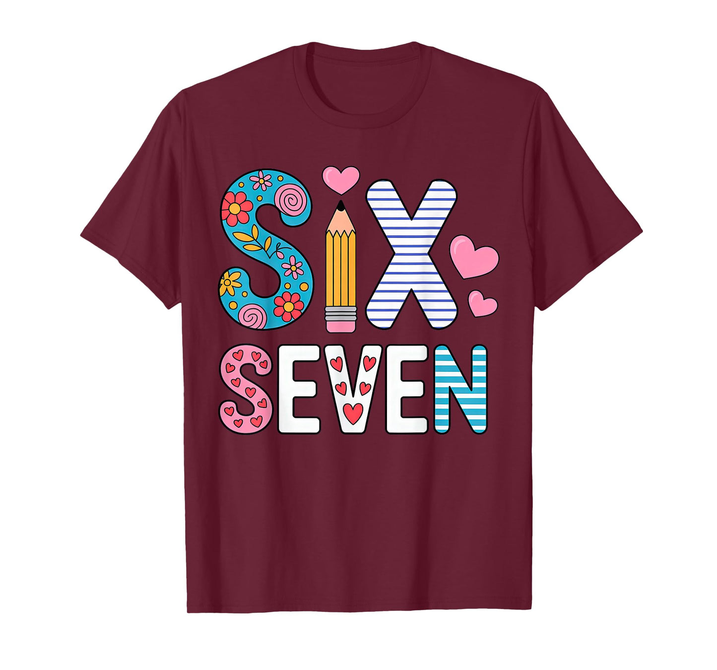 Six Seven 6 7 Meme Teacher T-Shirt
