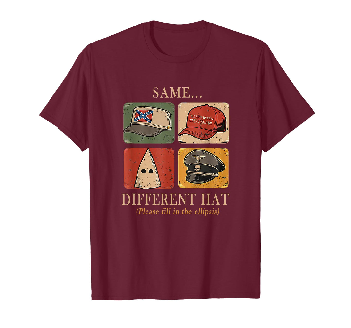 A Fun Puzzle, Same...Different Hat,Funny Protest Tee Gift T-Shirt
