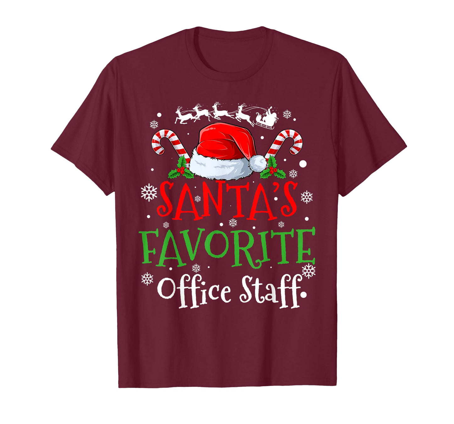Santa's Favorite Office Staff Christmas Party T-Shirt