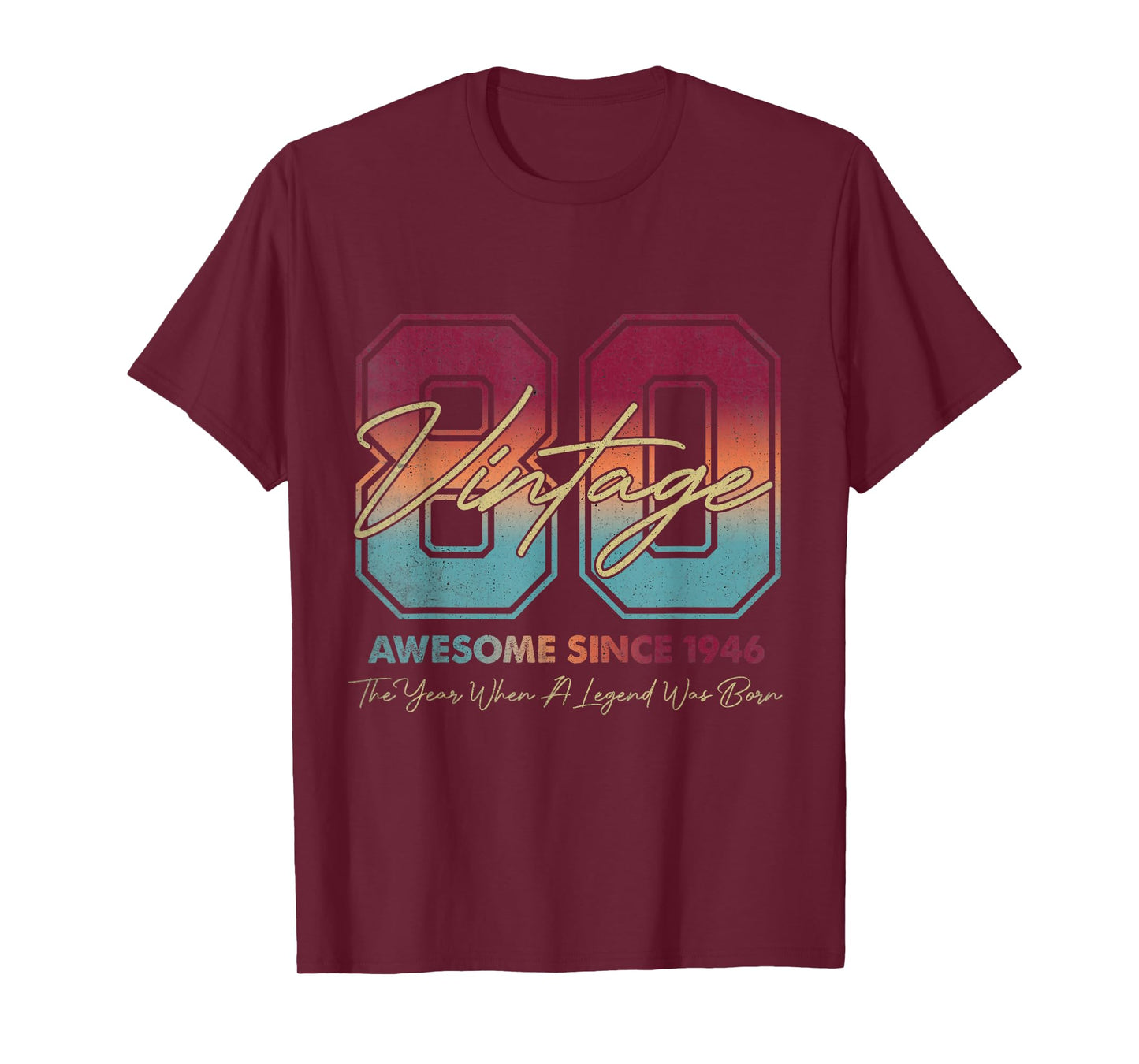 Vintage 80th Birthday Since 1946 Limited Edition 80 Year Old T-Shirt