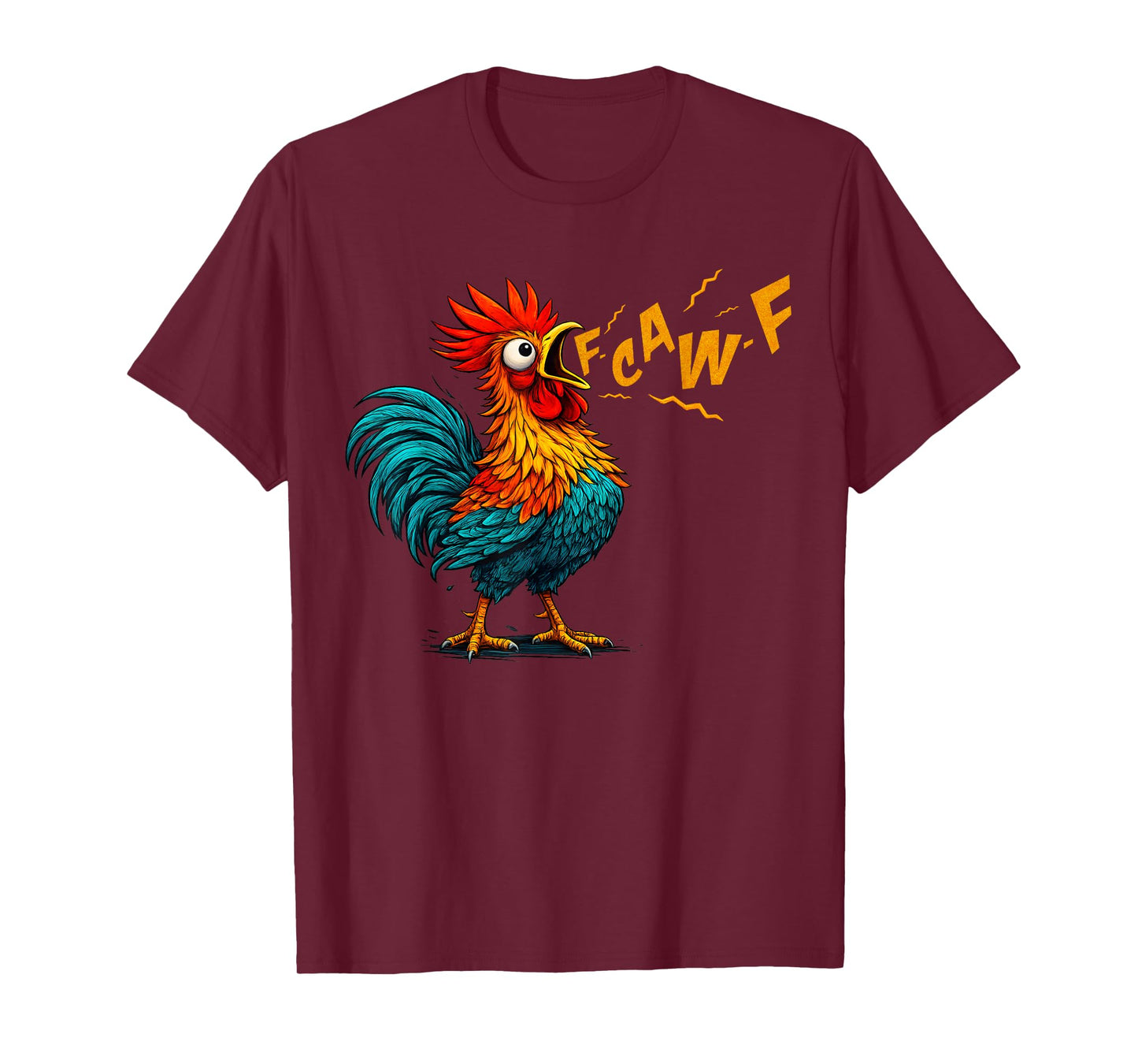 Funny Bird Fcawf Chicken F Caw F Rooster Whisperer Fawk Off T-Shirt