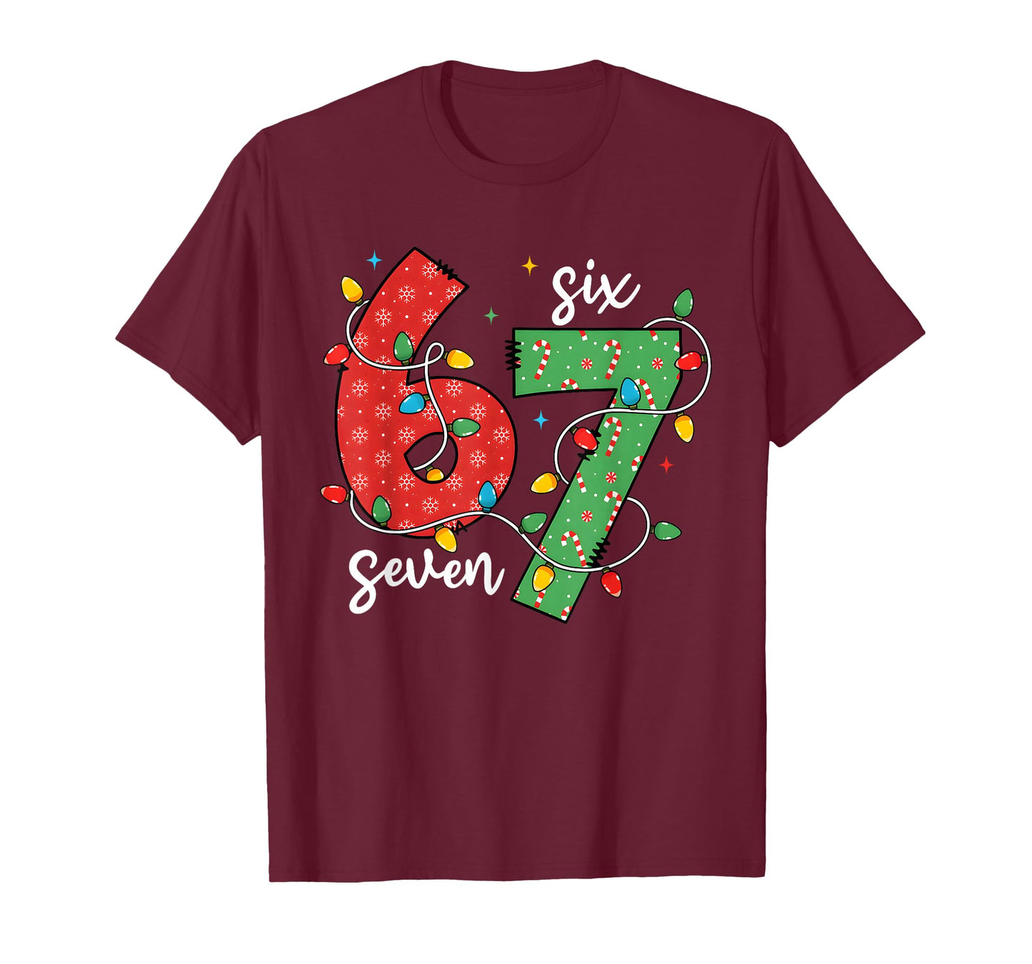 Funny Six Seven 67 Christmas Holiday Men Women Kids Xmas T-Shirt