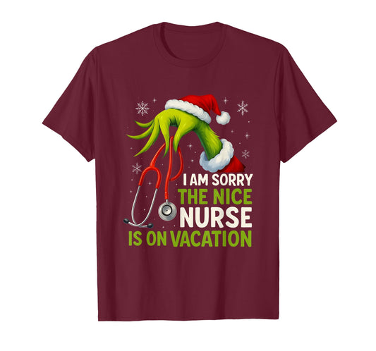 Funny Christmas I Am Sorry The Niche Nurse Medical Santa Hat T-Shirt