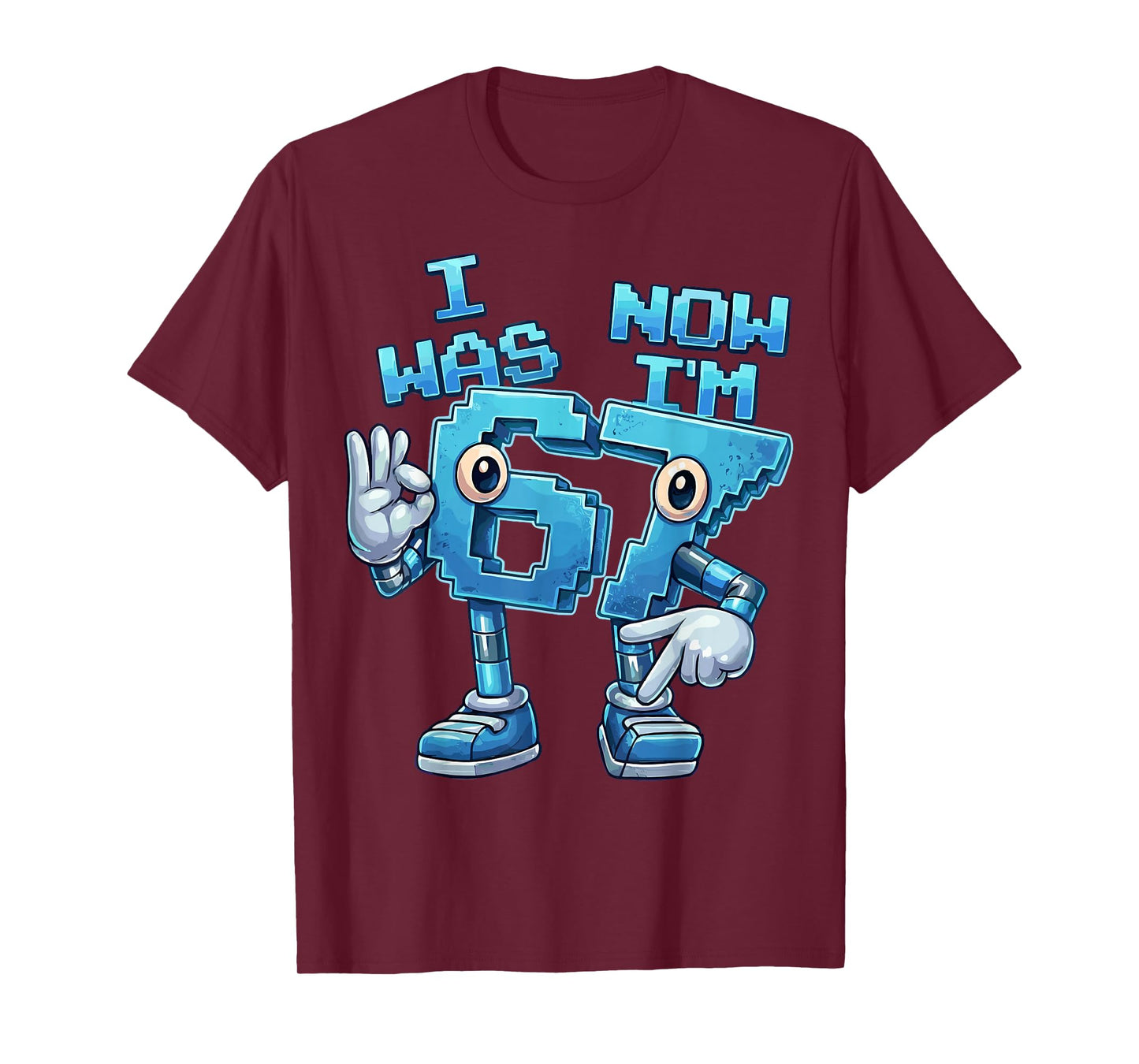 7 Year Old Birthday I was 6 Now I'm 7 67 T-Shirt