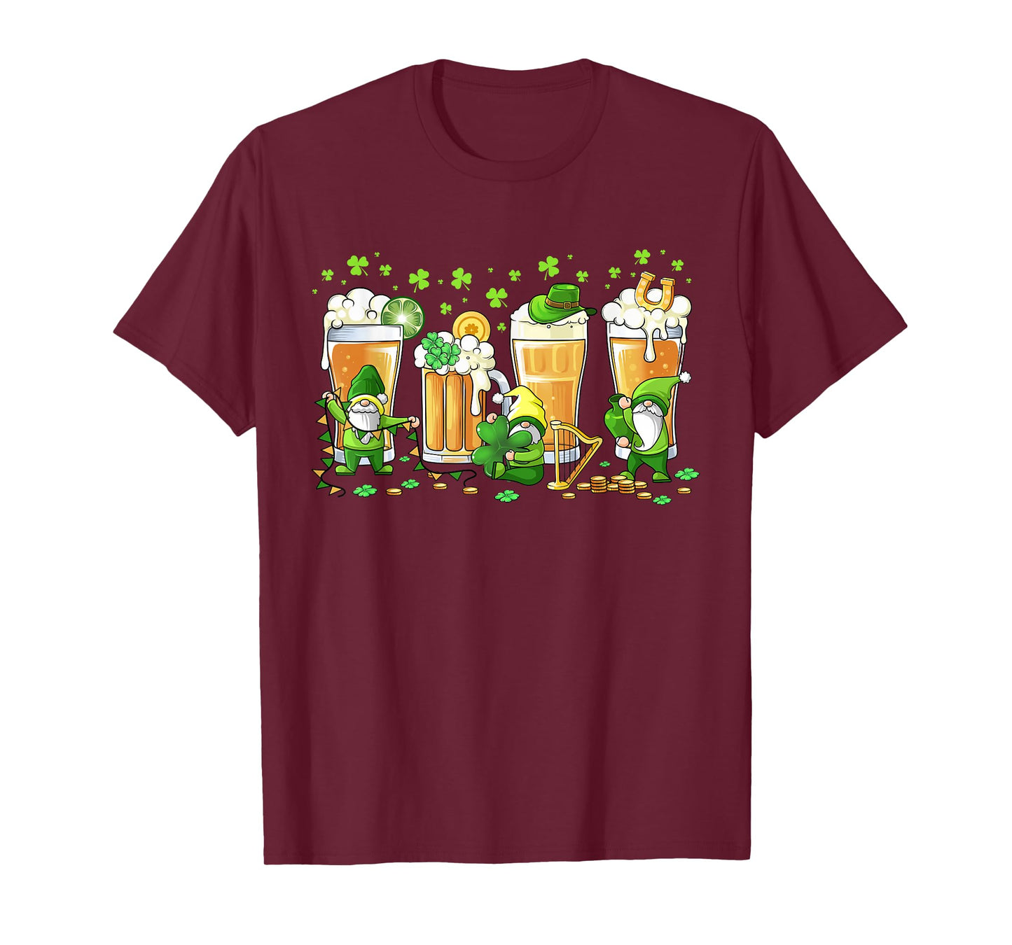 Irish Drinking Beer Miniature Gnomes St Patricks Day Men T-Shirt
