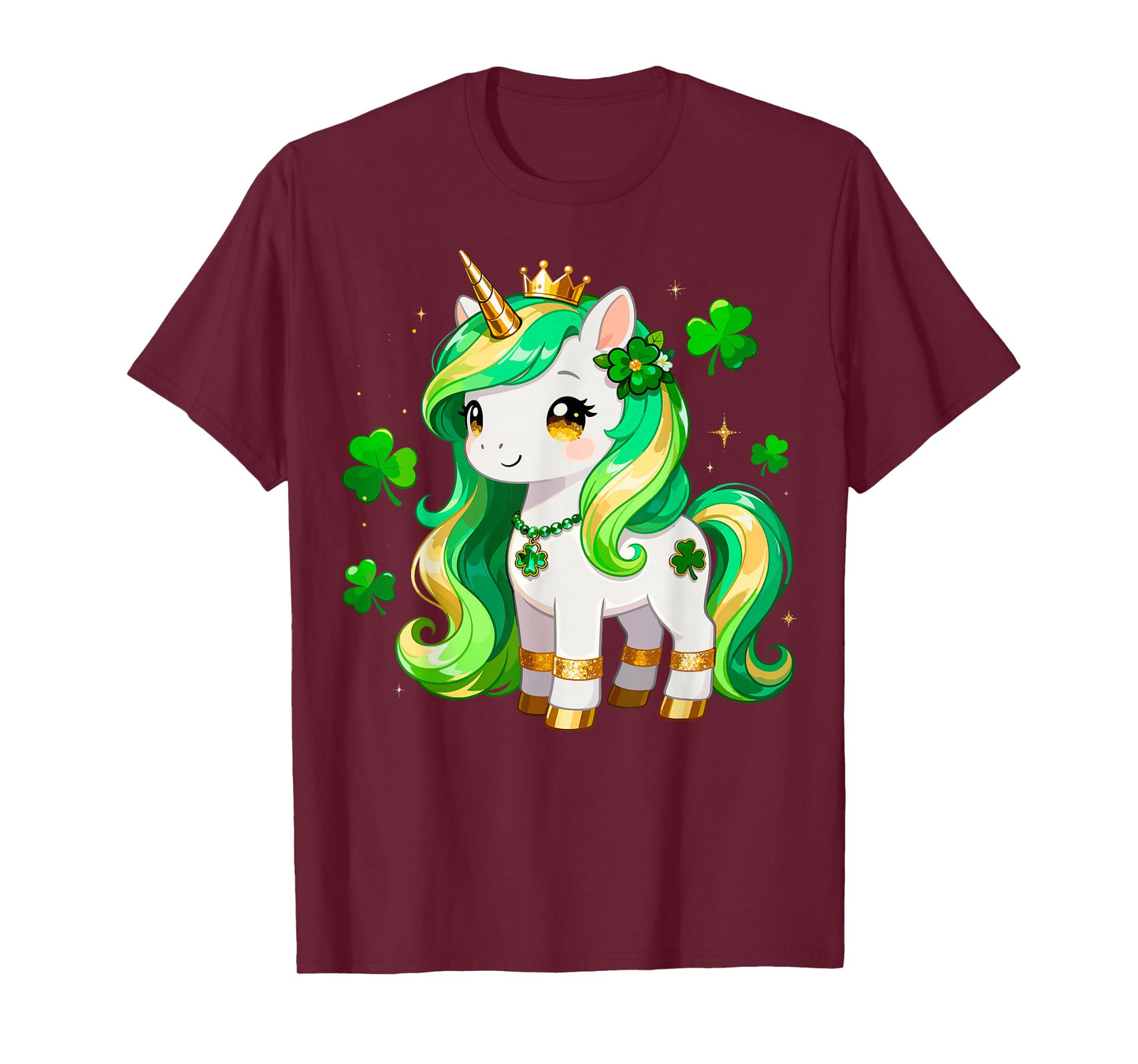 Funny St.Patrick's Paddy’s Day Tee Cute Unicorn Shamrock T-Shirt