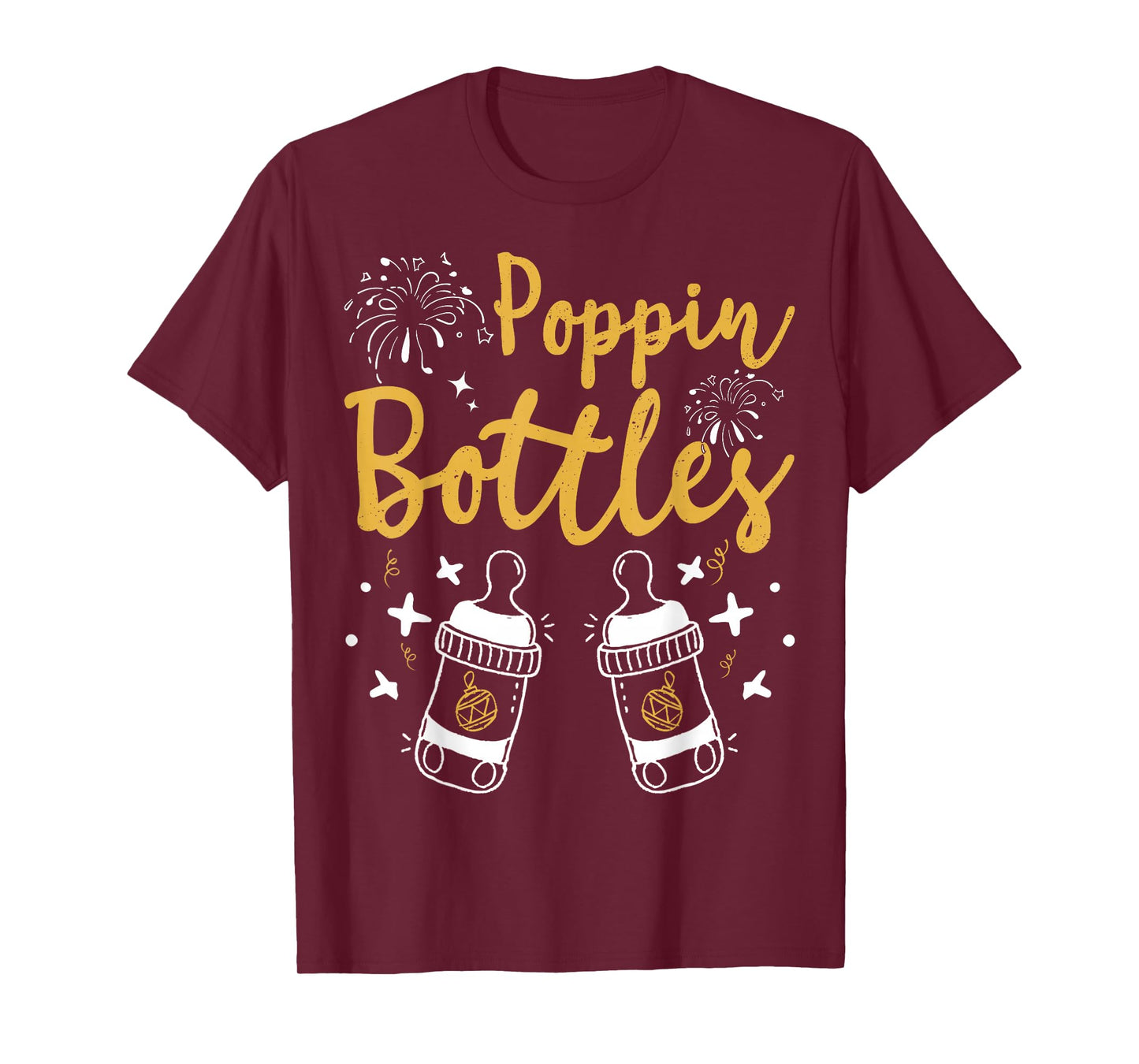 Poppin Bottles for New Year PICU ER Nurse Christmas Bauble T-Shirt