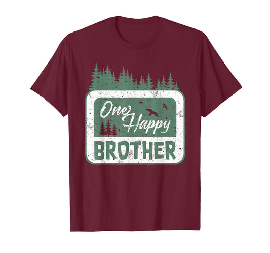 One Happy Brother Camper 1St Birthday Camping Bear T-Shirt